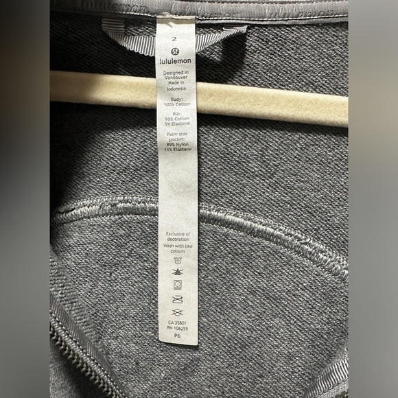 Lululemon All Yours Zip Hoodie *Terry Heathered Core Medium Grey - Picture 10 of 10
